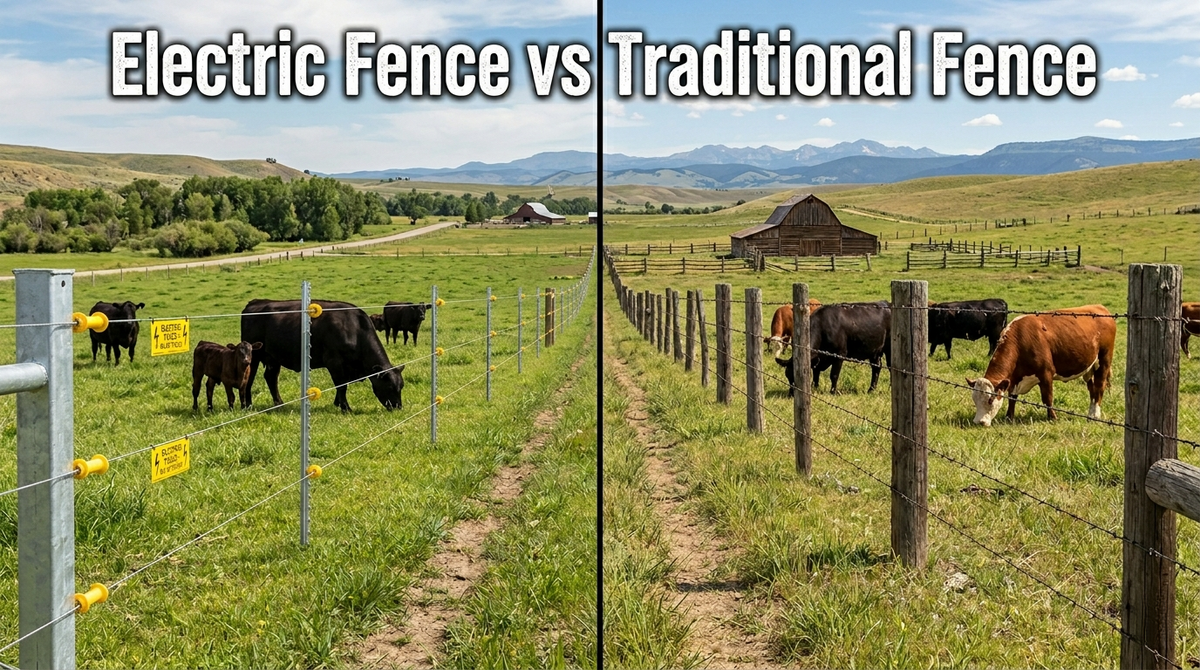 What advantages do electric fences have over traditional fences?