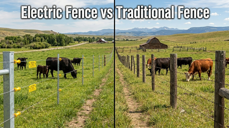 What advantages do electric fences have over traditional fences?